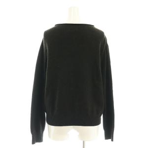 MARGARET HOWELL TWISTED WOOL CASHMERE JUMPER KNIT ニット セーター 長袖 ウール カシミヤ混 2 ダークブラウン