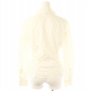 LOUIS VUITTON 長袖 シャツ ブラウス フロントボタン コットン 40 L 白 ホワイト
