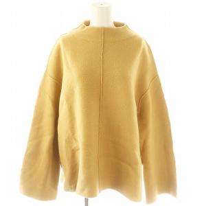 ウール ハイネック ニット プルオーバー カットソー 長袖 ベージュ /DF OS