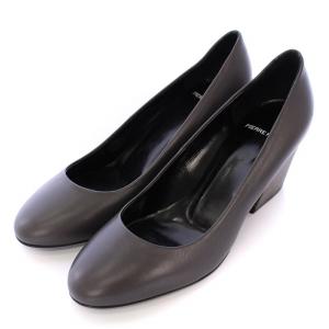 PIERRE HARDY パンプス ハイヒール レザー 靴 シューズ 37 チャコールグレー