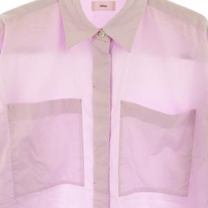 IENA コットンブロードポケットシャツ 長袖 38 ピンク /DF OS