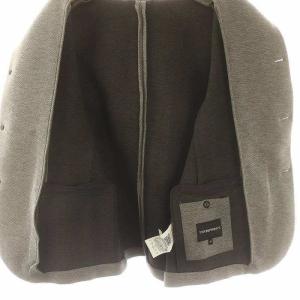 EMPORIO ARMANI フード ジャケット ブルゾン フロントボタン 46 L グレー