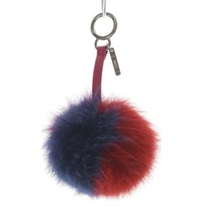 バッグチャーム ボンボン キーホルダー 赤 レッド 紺 ネイビー 紫 パープル /YO17 OH