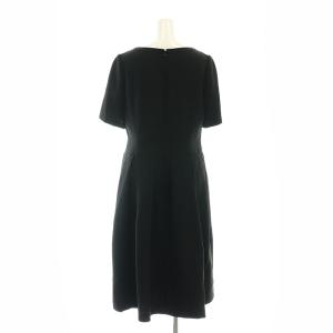 M'S GRACY リボン ハーフスリーブワンピース ロング ミモレ丈 半袖 40 黒 ブラック