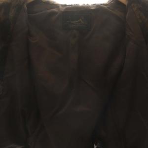 HYSTERIC GLAMOUR フェイクファー ヒョウ柄 レオパード ジップアップ ブルゾン フード付き F 茶 ブラウン 黒 ブラック