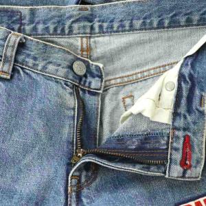 HYSTERIC GLAMOUR RAMONES ワッペン フレアデニムパンツ ジーンズ ジーパン ブーツカット XS 青 ブルー