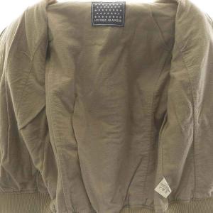 HYSTERIC GLAMOUR ロゴ刺繍 ジップアップ ブルゾン アウター コットン F ベージュ