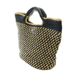 HELEN KAMINSKI かごバッグ ハンド ラフィア S 黒 ブラック ベージュ
