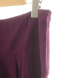 miumiu シルク スカート ミニ丈 フレア 38 M 紫 パープル
