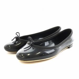 バレエシューズ フラットシューズ パンプス エナメル リボン 38
