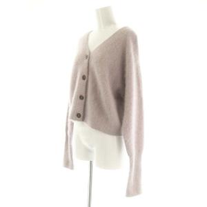IENA 23AW fluffyファーカーディガン ニット 前開き 紫 パープル /MF OS