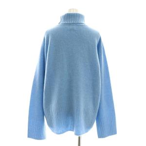 Spick&Span 24AW ウールカシミヤ タートルネックプルオーバー ニット セーター 長袖 水色 ライトブルー