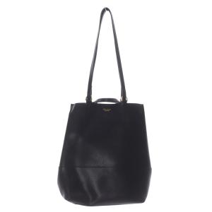 SYDNEY イタリアンダブルフェイスレザー トートバッグ ショルダーバッグ 2way ロゴ 黒 ブラック