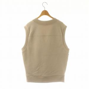 BORDERS at BALCONY タグ付き ノースリーブスウェット ベスト 刺繍 38 M ベージュ /KO OS
