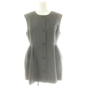 CELFORD 24AW セットアップ 上下 ペプラムベスト チュニック テーパードパンツ タック イージー 38 グレー