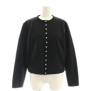 23AW プレッションカーディガン 裏起毛 長袖 1 黒 ブラック