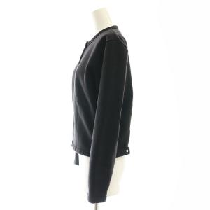 agnes b. 23AW プレッションカーディガン 裏起毛 長袖 1 黒 ブラック
