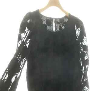 eYe JUNYA WATANABE MAN ワンピース ひざ丈 長袖 フレア XS 黒 ブラック