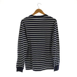 POLO RALPH LAUREN ボーダーカットソー 長袖 ロンT クルーネック コットン M 紺 ネイビー /MY OS
