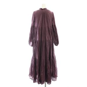 MARIHA 星明りのドレス ワンピース ティアード ロング 長袖 36 紫 パープル /HK OS