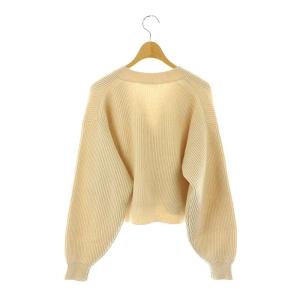EVERYDAY I LIKE 23AW ミミトリミング Mimi Cropped カーディガン 長袖 Vネック クロップド丈 ウール