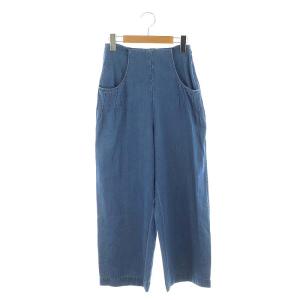 23SS ハイウエスト ピンタック デニムパンツ ワイド 0 青 ブルー /MI OS