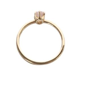 agete 指輪 モルガナイトリング K5 11号 イエローゴールド色