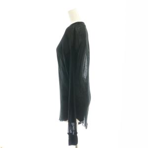 EVERYDAY I LIKE 24SS シアーワッフル Sheer Waffle Tシャツ カットソー 長袖 プルオーバー コットン F 黒 ブラック
