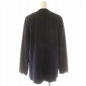 EVERYDAY I LIKE Collarless ブレザー ノーカラージャケット ウール 総裏地 紺 ネイビー