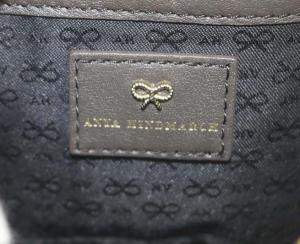 ANYA HINDMARCH カーカー トートバッグ ショルダーバッグ 2way 斜め掛け ミニ レザー 黒 ブラック