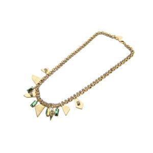 IOSSELLIANI ネックレス クリスタル 2点セット ゴールド色 白 ホワイト