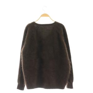 L'Appartement ニット セーター 長袖 Vネック ウール 茶 ブラウン