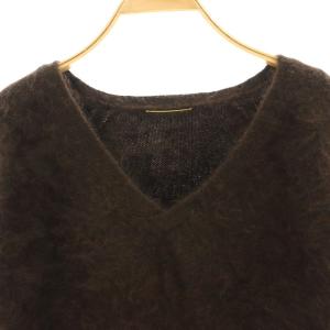L'Appartement ニット セーター 長袖 Vネック ウール 茶 ブラウン