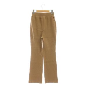 L'Appartement RIB KNIT PT パンツ リブ ニット フレア コットン 34 ベージュ /NR OS