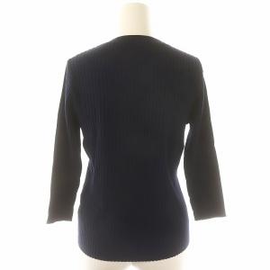 L'Appartement リブクルーネック プルオーバー RIB CREW NECK P/O セーター 長袖 F 紺 ネイビー
