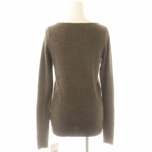 L'Appartement ボートネック リブニット セーター 長袖 プルオーバー ウール F ベージュ