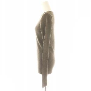 L'Appartement ボートネック リブニット セーター 長袖 プルオーバー ウール F ベージュ