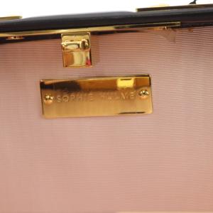 Sophie Hulme ボックストートバッグ ショルダーバッグ 2way レザー 黒 ブラック ゴールド色