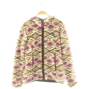 RETRO-X FLEECE CARDIGAN ジャケット パーカー ジップアップ ボア 総柄 XS マルチカラー23065