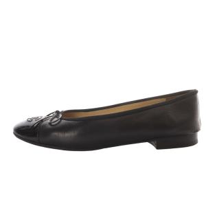 CHANEL パンプス フラット ココマーク 37.5C ブラック A02819