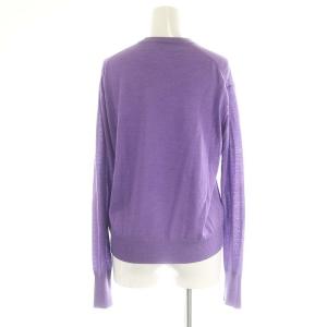 BLAMINK カシミヤシルククルーネックニット セーター 長袖 プルオーバー 38 M 紫 パープル