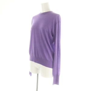 BLAMINK カシミヤシルククルーネックニット セーター 長袖 プルオーバー 38 M 紫 パープル