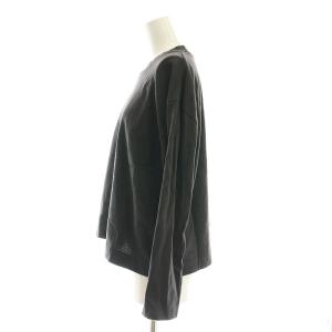 MARGARET HOWELL 23AW コットンロングスリーブカットソー 長袖 チャコールグレー