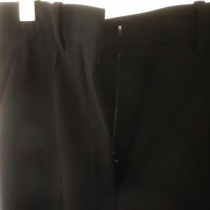 The Row ウールセンタープレススラックスパンツ ジッパーフライ 0 黒 ブラック /MI OS SH