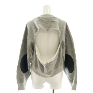 INSCRIRE プルオーバートップス スウェット ショート丈 長袖 36 グレー 123SS-CUT2
