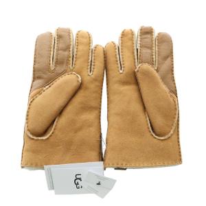 UGG australia グローブ 手袋 五本指 ホイップステッチ シープスキン 茶 ブラウン 21696