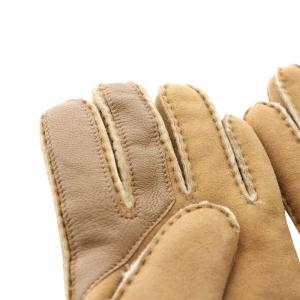 UGG australia グローブ 手袋 五本指 ホイップステッチ シープスキン 茶 ブラウン 21696