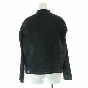 ISSEY MIYAKE HaaT コットン 加工 シャツ カジュアル 長袖 2 M 黒 ブラック