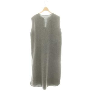 JURGEN LEHL ウール カシミヤ ロングジレ ベスト プルオーバー M グレー