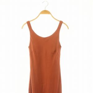 COCO DEAL 23AW カップインアセテートワンピース ロング ノースリーブ 1 テラコッタ /NR OS